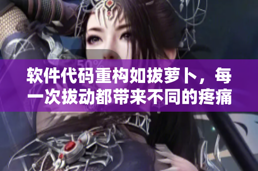 软件代码重构如拔萝卜，每一次拔动都带来不同的疼痛感觉