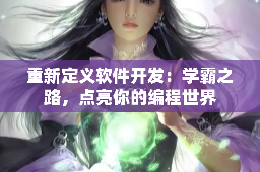 重新定义软件开发：学霸之路，点亮你的编程世界