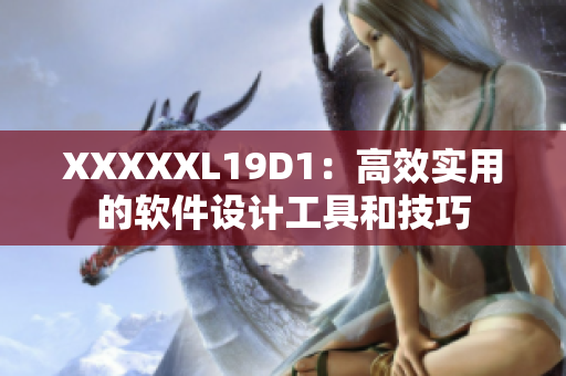 XXXXXL19D1：高效实用的软件设计工具和技巧