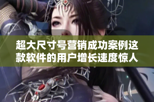 超大尺寸号营销成功案例这款软件的用户增长速度惊人!