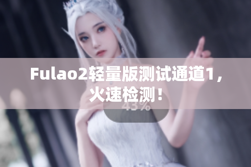 Fulao2轻量版测试通道1，火速检测！