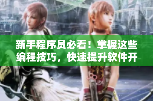 新手程序员必看！掌握这些编程技巧，快速提升软件开发效率