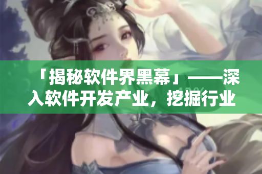 「揭秘软件界黑幕」——深入软件开发产业，挖掘行业内部秘密