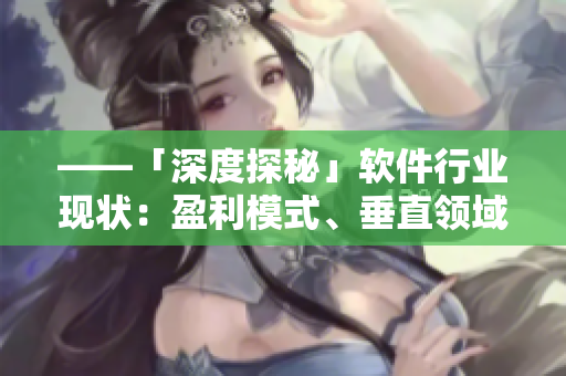 ——「深度探秘」软件行业现状：盈利模式、垂直领域及市场趋势一网打尽