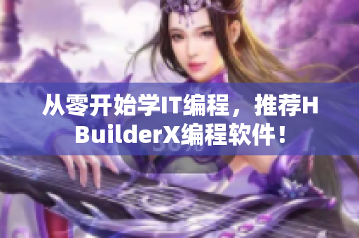 从零开始学IT编程，推荐HBuilderX编程软件！