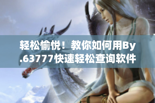 轻松愉悦！教你如何用By.63777快速轻松查询软件使用方法！