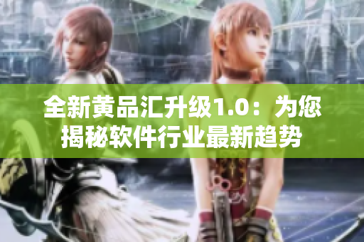 全新黄品汇升级1.0：为您揭秘软件行业最新趋势