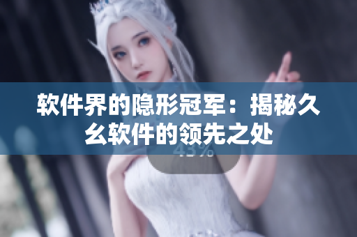 软件界的隐形冠军：揭秘久幺软件的领先之处