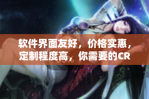 软件界面友好，价格实惠，定制程度高，你需要的CRM系统！