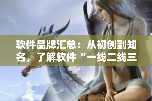 软件品牌汇总：从初创到知名，了解软件“一线二线三线”品牌排名