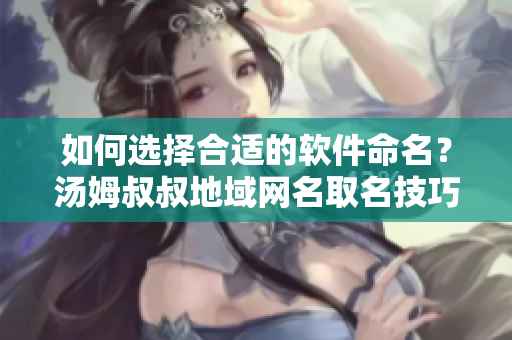 如何选择合适的软件命名？汤姆叔叔地域网名取名技巧揭秘