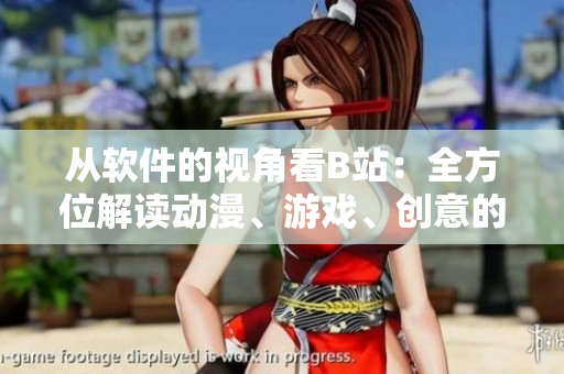 从软件的视角看B站：全方位解读动漫、游戏、创意的视频分享平台