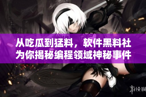 从吃瓜到猛料，软件黑料社为你揭秘编程领域神秘事件
