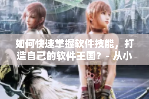 如何快速掌握软件技能，打造自己的软件王国？- 从小白到高手的进阶指南