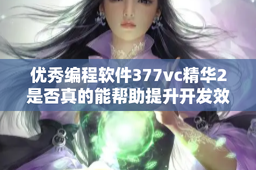 优秀编程软件377vc精华2是否真的能帮助提升开发效率？
