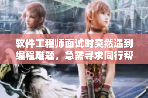 软件工程师面试时突然遇到编程难题，急需寻求同行帮助