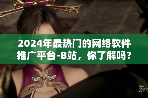 2024年最热门的网络软件推广平台-B站，你了解吗？