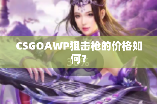CSGOAWP狙击枪的价格如何？