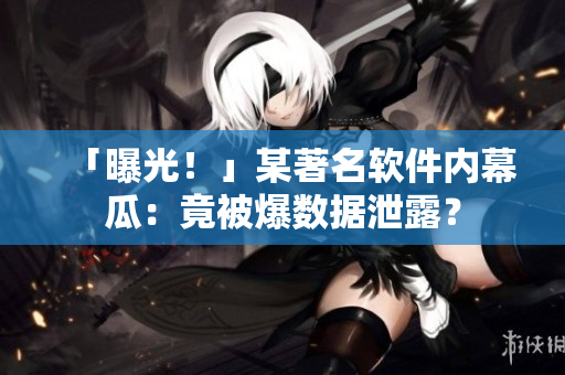 「曝光！」某著名软件内幕瓜：竟被爆数据泄露？