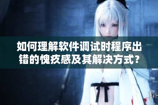 如何理解软件调试时程序出错的愧疚感及其解决方式？——一个编辑的思考