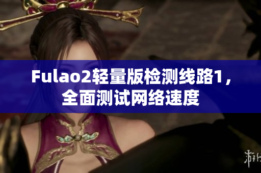 Fulao2轻量版检测线路1，全面测试网络速度
