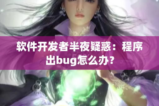 软件开发者半夜疑惑：程序出bug怎么办？