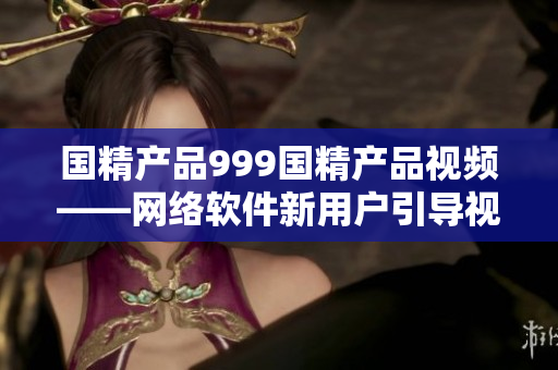国精产品999国精产品视频——网络软件新用户引导视频推荐