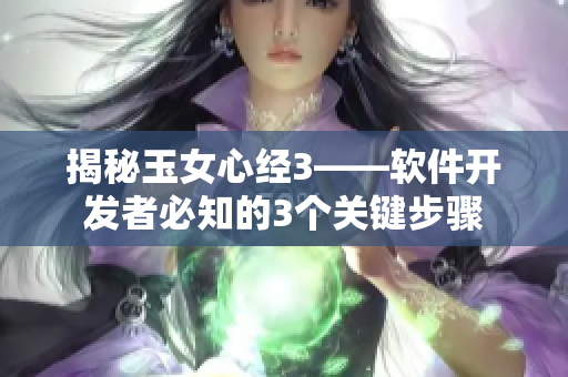揭秘玉女心经3——软件开发者必知的3个关键步骤