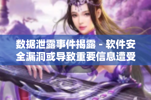 数据泄露事件揭露 - 软件安全漏洞或导致重要信息遭受窃取