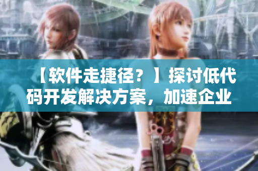 【软件走捷径？】探讨低代码开发解决方案，加速企业IT建设！