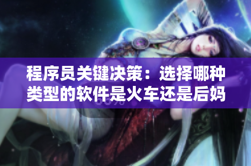 程序员关键决策：选择哪种类型的软件是火车还是后妈妈