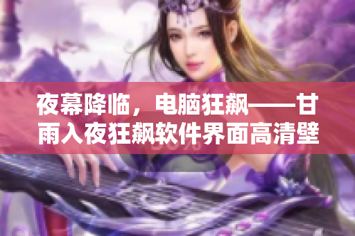 夜幕降临，电脑狂飙——甘雨入夜狂飙软件界面高清壁纸