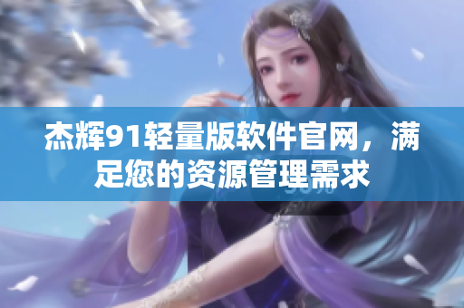 杰辉91轻量版软件官网，满足您的资源管理需求