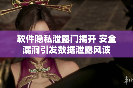 软件隐私泄露门揭开 安全漏洞引发数据泄露风波