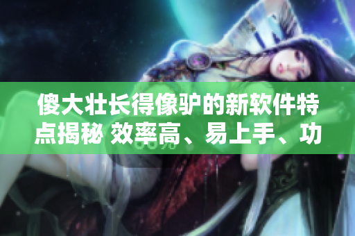 傻大壮长得像驴的新软件特点揭秘 效率高、易上手、功能强大