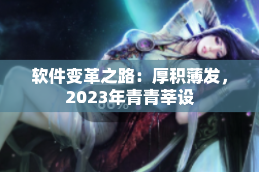 软件变革之路：厚积薄发，2023年青青莘设