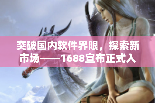 突破国内软件界限，探索新市场——1688宣布正式入驻软件行业