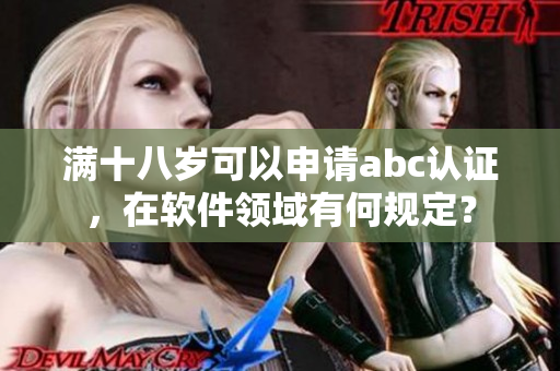 满十八岁可以申请abc认证，在软件领域有何规定？