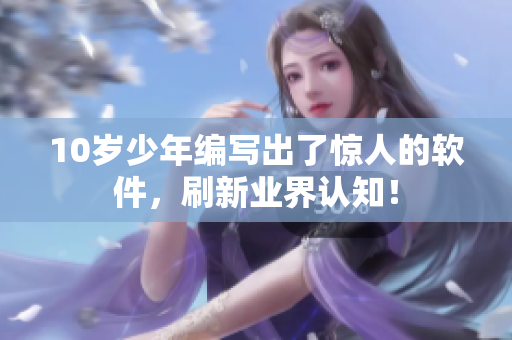 10岁少年编写出了惊人的软件，刷新业界认知！