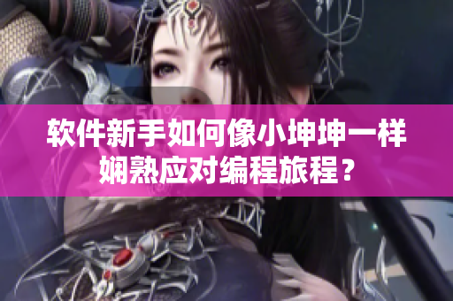 软件新手如何像小坤坤一样娴熟应对编程旅程？