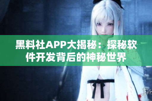 黑料社APP大揭秘：探秘软件开发背后的神秘世界