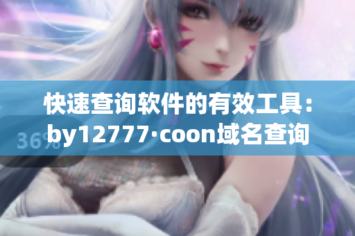 快速查询软件的有效工具：by12777·coon域名查询