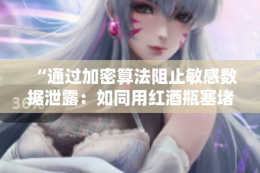 “通过加密算法阻止敏感数据泄露：如同用红酒瓶塞堵住不能流下来皮重”