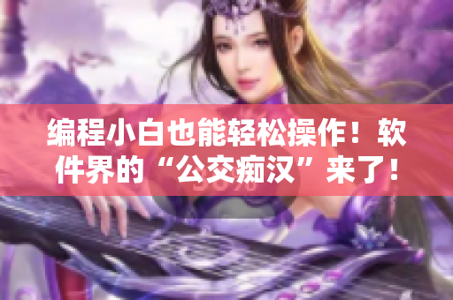 编程小白也能轻松操作！软件界的“公交痴汉”来了！