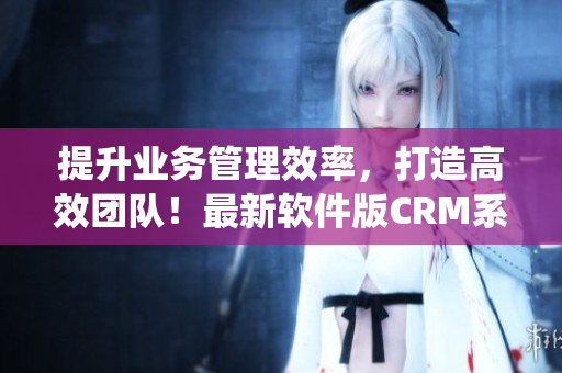 提升业务管理效率，打造高效团队！最新软件版CRM系统助您轻松实现！
