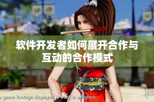 软件开发者如何展开合作与互动的合作模式