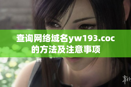 查询网络域名yw193.coc的方法及注意事项