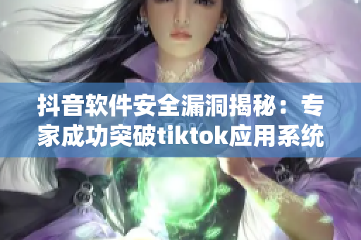 抖音软件安全漏洞揭秘：专家成功突破tiktok应用系统