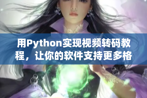 用Python实现视频转码教程，让你的软件支持更多格式！
