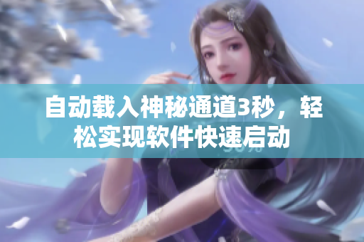 自动载入神秘通道3秒，轻松实现软件快速启动